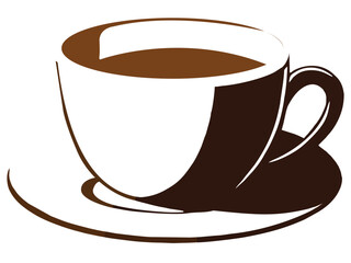 Steaming Coffee Cup Icon. Cup Of Tea Hot Drink Symbol. Coffee Shop Icon. Flat Style Vector Illustration. Outline Symbol For Web Design Or Food App. Coffee cup.