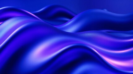 Obraz premium Vibrant abstract background illustration with shiny blue wavy surfaces, colorful fluid patterns, and radiant textures for creative designs