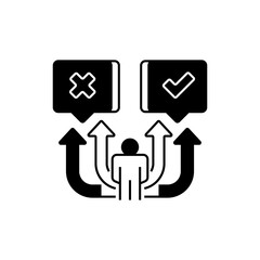 Yes or No Option Line Icon. linear style sign for mobile concept and web design. Outline vector icon.
