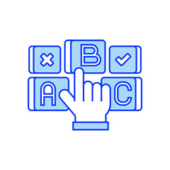 Multiple Choice Line Icon. linear style sign for mobile concept and web design. Outline vector icon.