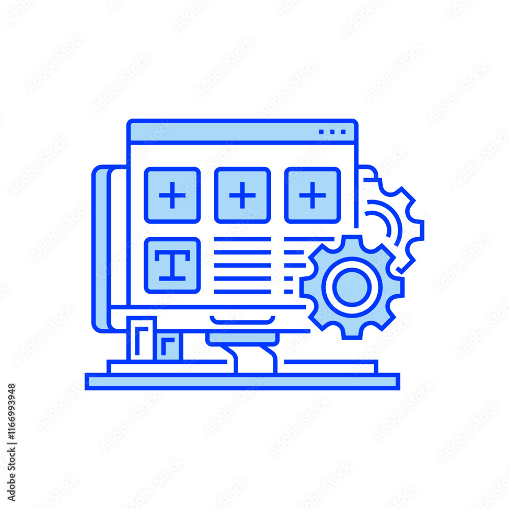 Poster form builder line icon. linear style sign for mobile concept and web design. outline vector icon.