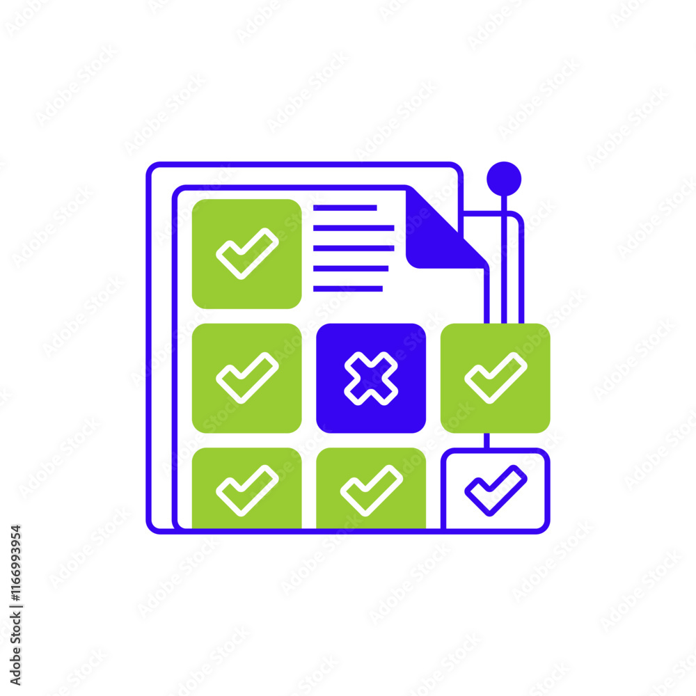 Poster checklist line icon. linear style sign for mobile concept and web design. outline vector icon.