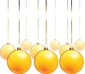 golden christmas balls