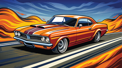 Obraz premium car on the road