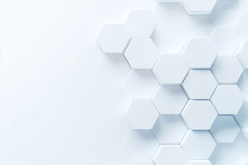 Sleek Hexagonal Backdrop for Cosmetic and Technology Concepts