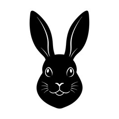 Fototapeta premium Easter Bunny Head Silhouette vector illustration