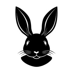 Fototapeta premium Easter Bunny Head Silhouette vector illustration