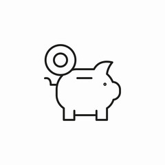 piggy bank savings icon sign vector