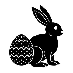 Easter Bunny Silhouette vector illustration