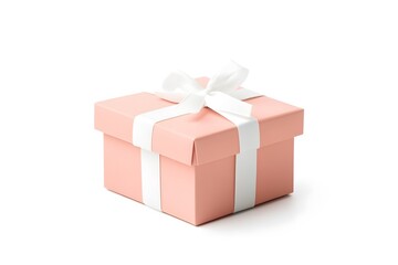 Obraz premium Single Gift box on white background