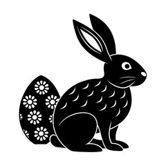 Easter Bunny Silhouette vector illustration