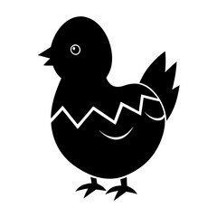 Easter Chick Silhouette vector illustration