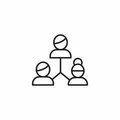 team hierarchy icon sign vector