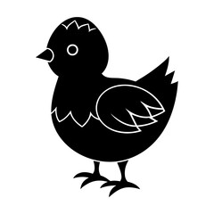 Easter Chick Silhouette vector illustration