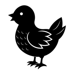 Easter Chick Silhouette vector illustration