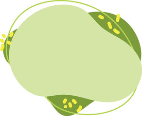  Abstract Organic Shape with Green Accents Vector