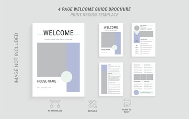 Home rental welcome book guide Brochure