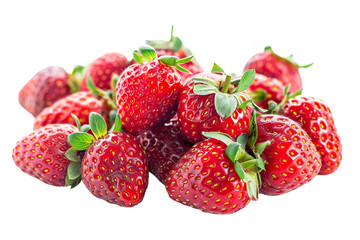 Obraz premium Whole strawberry isolated on transparent background