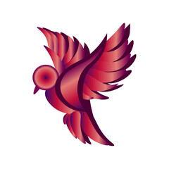 Fototapeta premium Bird with red and white wings