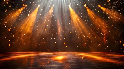 ゴールデンライトが輝く幻想的なステージ