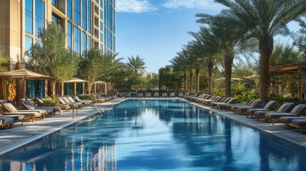 Luxury hotel offering world-class amenities like spa treatments, gourmet dining, and personal butler services