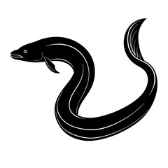 Eel Silhouette vector illustration