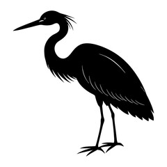 Egret Silhouette vector illustration