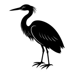 Egret Silhouette vector illustration