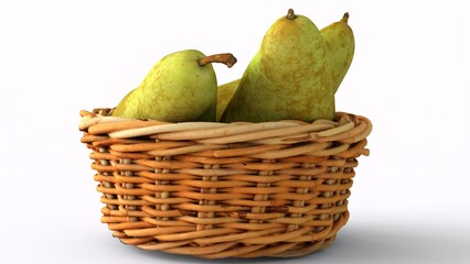 pears in the basket