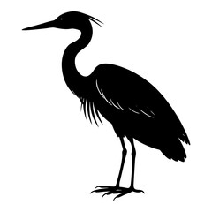 Egret Silhouette vector illustration