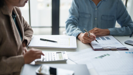 business man Auditor or internal revenue service staff checking annual financial statements company Audit  Accounting tax.