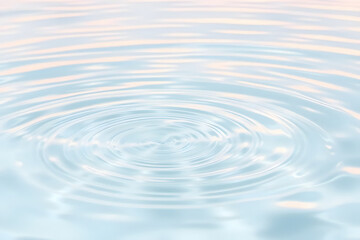 Close-up of gentle ripples on a calm water surface, creating a soothing and serene pattern. Wellness, cosmetics, and eco-friendly advertising banners.