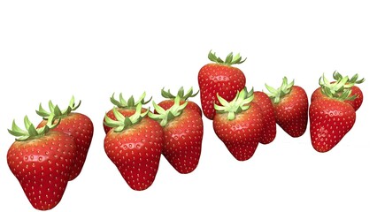 strawberry with white background
