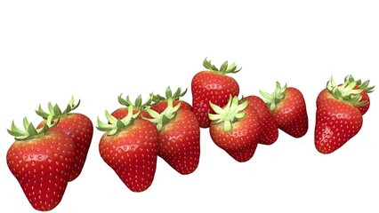 strawberry with white background