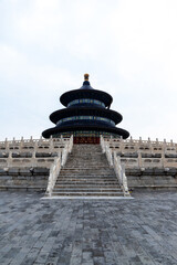 Ancient building of Hall of Prayer for Good Harvests in Temple of Heaven Park, Beijing, China