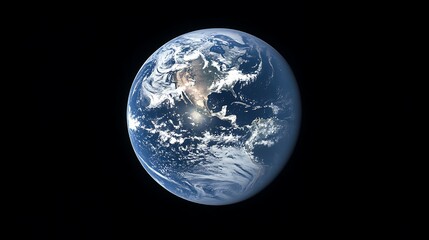 Obraz premium Stunning View of Earth from Space: A Blue Marble in the Vastness of Cosmos