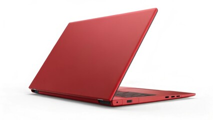 A sleek red laptop with a modern design, showcasing a vibrant color and contemporary style, perfect for tech enthusiasts.