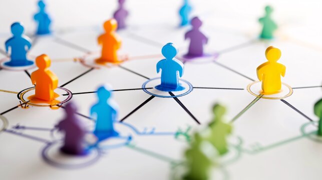 Diverse individuals from different backgrounds and cultures coming together through digital connections and collaborative teamwork to achieve common goals and create a sense of community and unity