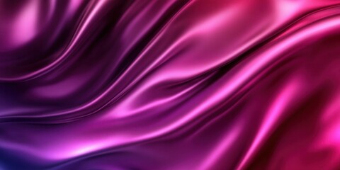 Obraz premium Soft silk fabric cascades in flowing waves, displaying a rich blend of pink and purple hues, evoking a sense of elegance and tranquility