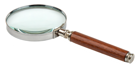 magnifying glass isolated on white background PNG.AI GENERATED