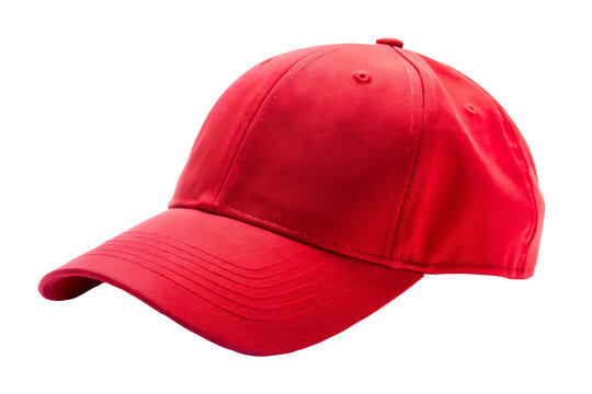 red cap hat isolated on white background PNG.AI GENERATED