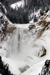 Upper Yellowstone Falls in Winter