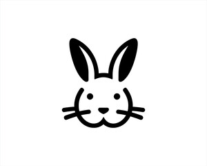 Rabbit logo design icon symbol vector illustration