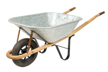 wheelbarrow isolated on white background PNG.AI GENERATED
