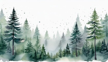 Obraz premium 森のイラスト
