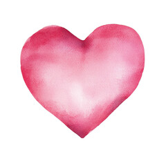 Watercolor painted pink heart shape abstract with romantic and passionate concept  Soft textured background with bright colors for greeting cards wedding anniversary or Valentine s day designs