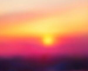 Naklejka premium Abstract blurred background with beautiful sunset light, yellow and orange colors, blurred sky, blurred nature background with bokeh effect. Blurred gradient background vector template design element.