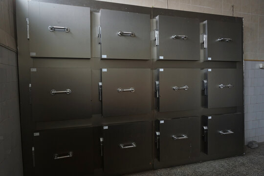 funeral pyres, morgue, empty hospital morgue