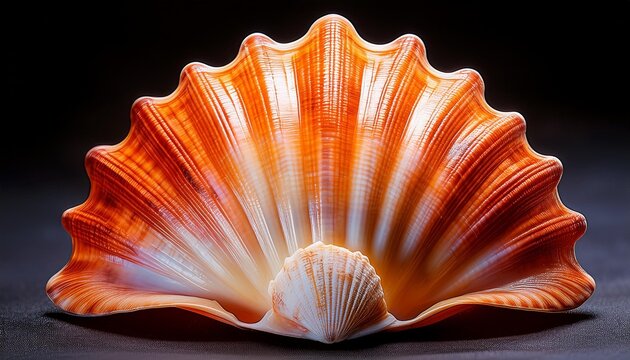 seashell isolated on black