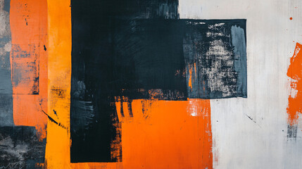 Abstract design featuring orange tones mixed with dark contrasts, creating a modern, dramatic effect.